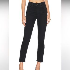 Agolde Riley Long Straight black jeans. Size 27.